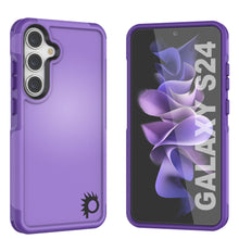 Cargar imagen en el visor de la galería, Funda PunkCase para Galaxy S24, serie Spartan 2.0, cubierta resistente y robusta transparente [púrpura].

