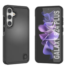 Cargar imagen en el visor de la galería, PunkCase Galaxy S24+ Plus Funda, [Serie Spartan 2.0] Funda Resistente Transparente de Alta Resistencia [Negra]

