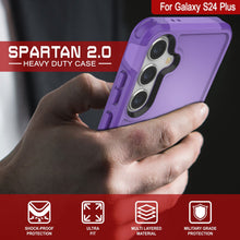 Cargar imagen en el visor de la galería, Funda PunkCase Galaxy S24+ Plus, Serie Spartan 2.0, Cubierta Resistente Resistente [Morado]
