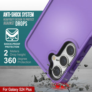 Funda PunkCase Galaxy S24+ Plus, Serie Spartan 2.0, Cubierta Resistente Resistente [Morado]