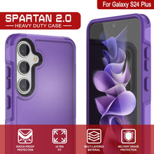 Cargar imagen en el visor de la galería, Funda PunkCase Galaxy S24+ Plus, Serie Spartan 2.0, Cubierta Resistente Resistente [Morado]
