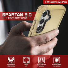 Cargar imagen en el visor de la galería, PunkCase Funda para Galaxy S24+ Plus, [Serie Spartan 2.0] Funda Transparente Resistente y Resistente [Amarillo]

