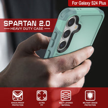Cargar imagen en el visor de la galería, Funda PunkCase Galaxy S24+ Plus, [Serie Spartan 2.0] Cubierta resistente clara y robusta [Turquesa]

