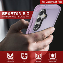 Cargar imagen en el visor de la galería, Funda PunkCase Galaxy S24+ Plus, [Serie Spartan 2.0] Funda Transparente Resistente y Robusta [Lila]
