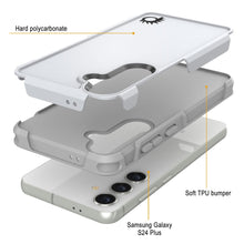 Cargar imagen en el visor de la galería, Funda PunkCase Galaxy S24+ Plus, serie Spartan 2.0, cubierta resistente y robusta transparente [blanca].
