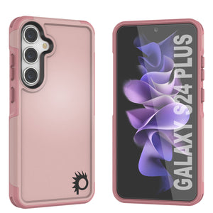 Carcasa PunkCase Galaxy S24+ Plus, Serie Spartan 2.0, Cubierta Transparente Resistente y Resistente [Rosa]