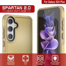 Cargar imagen en el visor de la galería, PunkCase Funda para Galaxy S24+ Plus, [Serie Spartan 2.0] Funda Transparente Resistente y Resistente [Amarillo]
