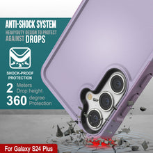 Cargar imagen en el visor de la galería, Funda PunkCase Galaxy S24+ Plus, [Serie Spartan 2.0] Funda Transparente Resistente y Robusta [Lila]
