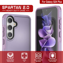Cargar imagen en el visor de la galería, Funda PunkCase Galaxy S24+ Plus, [Serie Spartan 2.0] Funda Transparente Resistente y Robusta [Lila]
