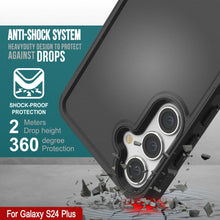 Cargar imagen en el visor de la galería, PunkCase Galaxy S24+ Plus Funda, [Serie Spartan 2.0] Funda Resistente Transparente de Alta Resistencia [Negra]
