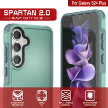 Cargar imagen en el visor de la galería, Funda PunkCase Galaxy S24+ Plus, [Serie Spartan 2.0] Cubierta resistente clara y robusta [Turquesa]
