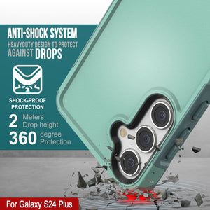 Funda PunkCase Galaxy S24+ Plus, [Serie Spartan 2.0] Cubierta resistente clara y robusta [Turquesa]