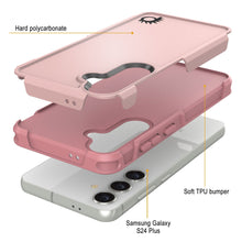 Cargar imagen en el visor de la galería, Carcasa PunkCase Galaxy S24+ Plus, Serie Spartan 2.0, Cubierta Transparente Resistente y Resistente [Rosa]
