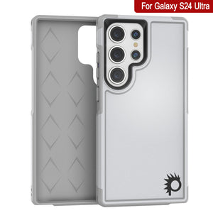 Funda PunkCase para Galaxy S24 Ultra, Serie Spartan 2.0 Transparente Resistente y Resistente [Blanco]