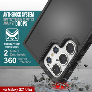 Funda PunkCase Galaxy S24 Ultra, Serie Spartan 2.0, Cubierta Resistente Transparente de Alta Protección [Negra].