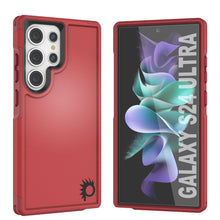 Load image into Gallery viewer, Funda PunkCase para Galaxy S24 Ultra, Serie Spartan 2.0, Protector Transparente Resistente de Alta Durabilidad [Rojo]
