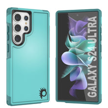 Load image into Gallery viewer, Funda PunkCase Galaxy S24 Ultra, [Spartan 2.0 Series], cubierta transparente resistente y resistente [azul claro]
