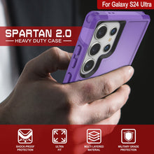 Load image into Gallery viewer, Funda PunkCase Galaxy S24 Ultra, [Serie Spartan 2.0] Cubierta Resistente Transparente de Alta Duración [Morado]
