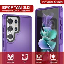 Load image into Gallery viewer, Funda PunkCase Galaxy S24 Ultra, [Serie Spartan 2.0] Cubierta Resistente Transparente de Alta Duración [Morado]
