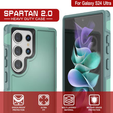 Load image into Gallery viewer, Funda PunkCase Galaxy S24 Ultra, [Serie Spartan 2.0] Cubierta resistente transparente y resistente [turquesa]
