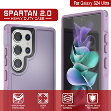 Load image into Gallery viewer, Funda PunkCase Galaxy S24 Ultra, Serie Spartan 2.0, Cubierta Resistente y Robusta Transparente [Lilac]

