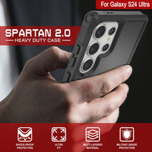 Cargar imagen en el visor de la galería, Funda PunkCase Galaxy S24 Ultra, Serie Spartan 2.0, Cubierta Resistente Transparente de Alta Protección [Negra].
