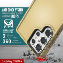 Load image into Gallery viewer, Carcasa PunkCase Galaxy S24 Ultra, Serie Spartan 2.0, Funda Clara Resistente y Resistente de Color Amarillo.
