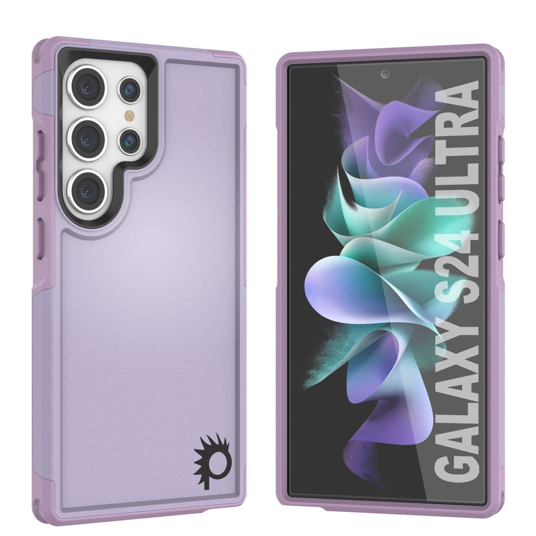 Funda PunkCase Galaxy S24 Ultra, Serie Spartan 2.0, Cubierta Resistente y Robusta Transparente [Lilac]