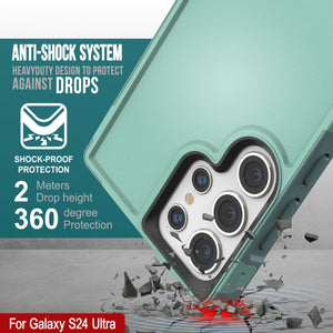 Funda PunkCase Galaxy S24 Ultra, [Serie Spartan 2.0] Cubierta resistente transparente y resistente [turquesa]