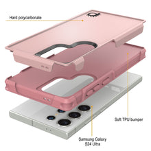 Cargar imagen en el visor de la galería, Funda PunkCase Galaxy S24 Ultra, Serie Spartan 2.0, Cubierta Transparente Resistente y Resistente [Rosa]
