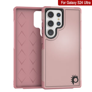 Funda PunkCase Galaxy S24 Ultra, Serie Spartan 2.0, Cubierta Transparente Resistente y Resistente [Rosa]