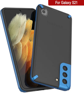 Punkcase Galaxy S21 Case [Mirage Series] Heavy Duty Phone Cover (Blue) (Color in image: Red)