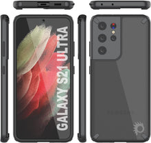 Load image into Gallery viewer, Punkcase Galaxy S21 Ultra Case [Mirage Series] Heavy Duty Phone Cover (Black) 
