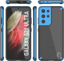 Load image into Gallery viewer, Punkcase Galaxy S21 Ultra Case [Mirage Series] Heavy Duty Phone Cover (Blue) 
