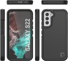 Cargar imagen en el visor de la galería, PunkCase Galaxy S22 Case, [Spartan 2.0 Series] Clear Rugged Heavy Duty Cover [Black] 
