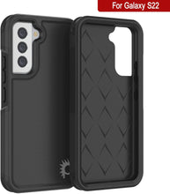 Cargar imagen en el visor de la galería, PunkCase Galaxy S22 Case, [Spartan 2.0 Series] Clear Rugged Heavy Duty Cover [Black] 
