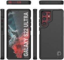 Cargar imagen en el visor de la galería, PunkCase Galaxy S22 Ultra Case, [Spartan 2.0 Series] Clear Rugged Heavy Duty Cover [Black] 
