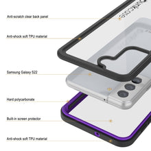 Cargar imagen en el visor de la galería, Galaxy S22 Water/ Shockproof [Extreme Series] Slim Screen Protector Case [Purple] (Color in image: Light Green)
