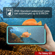 Cargar imagen en el visor de la galería, Galaxy S22 Water/ Shock/ Snowproof [Extreme Series]  Screen Protector Case [Teal] (Color in image: Light blue)
