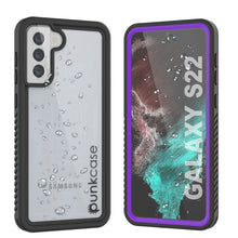 Cargar imagen en el visor de la galería, Galaxy S22 Water/ Shockproof [Extreme Series] Slim Screen Protector Case [Purple] (Color in image: Purple)
