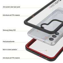 Cargar imagen en el visor de la galería, Galaxy S22 Water/ Shock/ Snowproof [Extreme Series] Slim Screen Protector Case [Red] (Color in image: Light blue)
