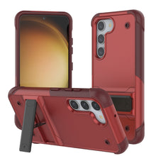 Cargar imagen en el visor de la galería, Funda Punkcase Galaxy S23 [Serie Reliance] Protección híbrida de grado militar con soporte incorporado [Rojo-Rosa]
