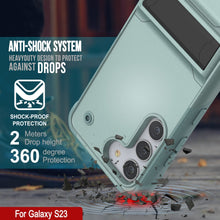Cargar imagen en el visor de la galería, Funda Punkcase Galaxy S23 [Serie Reliance] Protector híbrido de grado militar con soporte incorporado [Verde]
