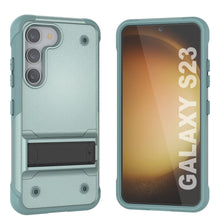 Cargar imagen en el visor de la galería, Funda Punkcase Galaxy S23 [Serie Reliance] Protector híbrido de grado militar con soporte incorporado [Verde]
