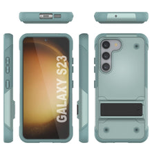 Cargar imagen en el visor de la galería, Funda Punkcase Galaxy S23 [Serie Reliance] Protector híbrido de grado militar con soporte incorporado [Verde]
