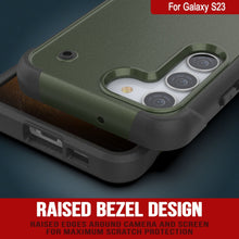 Cargar imagen en el visor de la galería, Funda Punkcase Galaxy S23 [Serie Reliance] Protectora Híbrida de Grado Militar con Soporte Incorporado [Verde Militar-Negro]
