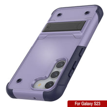 Cargar imagen en el visor de la galería, Carcasa Punkcase Galaxy S23 [Serie Reliance] Funda protectora híbrida de grado militar con soporte incorporado [Púrpura-Marino]

