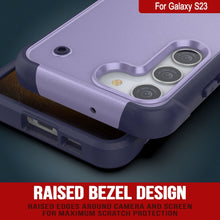 Cargar imagen en el visor de la galería, Carcasa Punkcase Galaxy S23 [Serie Reliance] Funda protectora híbrida de grado militar con soporte incorporado [Púrpura-Marino]

