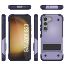 Cargar imagen en el visor de la galería, Carcasa Punkcase Galaxy S23 [Serie Reliance] Funda protectora híbrida de grado militar con soporte incorporado [Púrpura-Marino]
