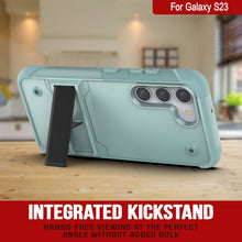 Cargar imagen en el visor de la galería, Funda Punkcase Galaxy S23 [Serie Reliance] Protector híbrido de grado militar con soporte incorporado [Verde]
